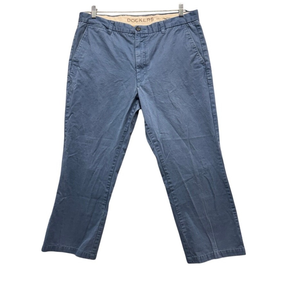 Dockers D3 Classic Fit Blue Chino Pants Mens 38x30 Cotton Straight Leg Trousers